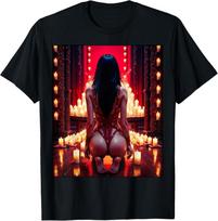 Hot Girl on T-Shirt for Men - Sexy Woman on Shibari Tee T-Shirt 2XL