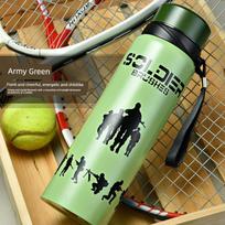 304 Food-Grade Stainless Steel Large-Capacity Thermos Cup for Men and Women, Outdoor Business Travel Portable Cup 3O4 Green 420ml