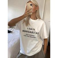 I Hate Margaritas Just Kidding Can You Imagine Funny Cocktail Tee Tequila Lover Harajuku Short Sleeve Casual Aesthetic Clothes M
