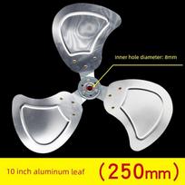 12/14/16/18/20 colių pramoninis grindų ventiliatorius aliuminio lydinio mentės sėdimasis ventiliatorius sustiprintos mentės neutralus Fan Blade 10inch -250Mm-Inner Hole 8mm white