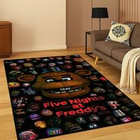 3D F-FNAF Game Cartoon Carpet Rug for Bedroom Living Room Sofa Doormat Home Decor,Kids Game Area Rug Non-slip Christmas Gift 40x60cm