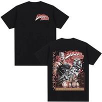 2026 Anime JoJo Bizarre Adventure Jan Pierre Polnareff Parent-child T-shirts Clothing Fashion Casual Short Sleeves T Shirts Tops S juoda