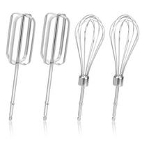 Good-4Pcs Hand Mixer Beaters Attachments Set, 2 Styles Stainless Steel Handheld Mixer For Hamilton Beach Hand Mixer 62682RZ sidabras