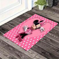 1pc Minnie Heart Pattern Area Rug Soft Flannel for Living Room, Office, Bedroom, Outdoor and Camping, Sofa Coffee Table 60cm by 90cm