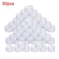 50Pcs/Set 5g Plastic Creams Makeup Transparent Empty Cosmetic Jar Storage Bottle 50pcs skaidri