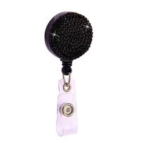 Rhinestone Retractable Badge Holder Chest Card Easy Pull Buckle Nurse Badge Reel  Doctor Hospital juoda