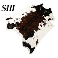 Non-slip Doorway Mat Anti-Slip Cow Animal Print Acrylic Home Fibers Decorative Door Rug for Living Room