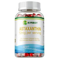 Airboy - 12mg Astaxanthin Capsules - For Skin, Eye, and Immune System Health 120*1