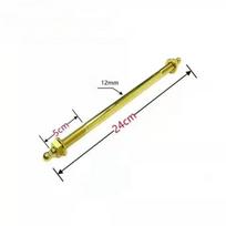 Silver/Multicolor/Gold M12 x 240mm to 400mm titanium alloy Front Wheel Axle Shock Axis For Honda Yamaha RSZ Niu modified parts M12x240mm Gold