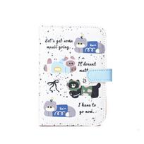 Multifunction Cat Leather Passport Bag Waterproof RFID Blocking Passport Clip  Male Style 2