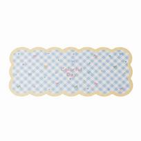 Gingham Mouse Pad Wavy Edge Table Blotter Desk Protector Desk Mat  Students M-Style 1