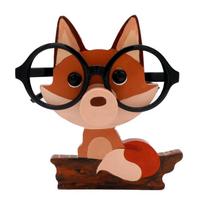 Wooden Desk Top Glasses Display Stand  Office Desktop Eyewear Arrangement fox