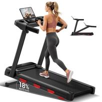 ROBORE SF60 Treadmill with Automatic Incline 18%, 12 km/h Treadmill for Home with Touchscreen LED Display, 3.0 HP Quiet Motor, Weight Capacity 160 kg