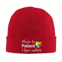 pc Please Be Patient I Have Autisms Bonnet Hats self love Beanie Hats Design Beanies Winter Cool Adult Kpop Elastic Cap