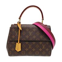[Pre-Owned] Cluny BB Monogram Canvas With Leather Trim Handbag - Good #Z0E6BS ONE SIZE