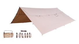 Bushmen hot tarp™ 4x4 cotton — tarp polycotton 220 g/m² z wyjściem na komin