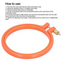 Plastic Cross Stitch Hoop Adjustable Design Plastic Hoop Durable Adjustable Hoop Ring  For Sewing 4in