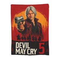 D-Devil May Cry DMC Game Gamer Blanket Soft Warm Flannel Throw Blanket Plush for Bed Living room Picnic Travel Home Sofa Size: 75*100cm, Weight: 230 GSM