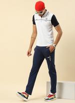 Monte Carlo White Solid Polo Collar T-Shirt L balta