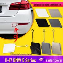 BMW 5 serijos vilkimo kablio dangtelis priekiniam ir galiniam buferiams (2011, 2014, 2017 m. modeliai) 11-13 BMW 5 Series Rear Tow Hook Cover [Unpainted] white