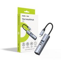 Mobile Origin 7in1 MultiHub HB2 – 3x USB-C, USB-A, HDMI, TF/SD Cards, USB-C Cable