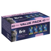 BRIT Premium by Nature Value pack Sterilised Box – šlapias kačių maistas – 40x100g