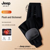 JEEP SPIRIT Men's Plush-Lined Loose Fit Jogger Sweatpants XL (Recommended for 140-160 lbs)
