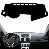 For Toyota Vios Yaris 2014 2015 2016 2017 2018- Car Accessories Dashboard Cover Mat Pad Anti-UV Dash Sunshade Protect Carpet Black(Black Edge)