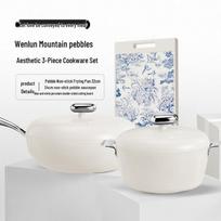 VELOSAN Pebble Aesthetic 3-Piece Cookware Set