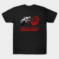Men Black Print T-shirt Michael Dunlop No-Cut Transfer Paper Print Cotton Tshirt S juoda
