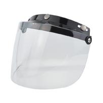 Motorcycle Visor Anti-scratch Wind Shield- Helmet Visor Open Face 3-Snap Visor gryna