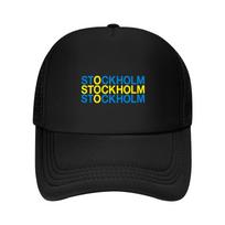 STOCKHOLM Swedish Flag Sverige Sweden Baseball Cap Snapback Cap Anime Hat beach hat golf hat genuine For Women  Mens