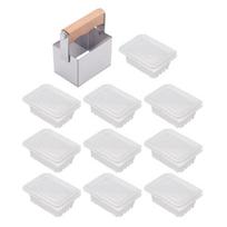 Bitininkystės Medaus Koriai Pjaustytuvas Rinkinys Nerūdijančio Plieno Koriai Medaus Pjaustytuvas Su 10 Plastikinių Laikymo Dėžučių Bitininkystės Įrankis 1