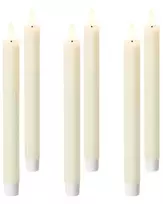6 LED žvakių rinkinys SAPHIR 24 cm, kreminė balta