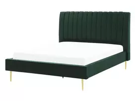 Dvigulė lova MARVILLE, veliūrinė, 140 x 200 cm, smaragdinė