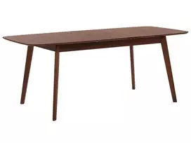 Išskleidžiamas valgomojo stalas MADOX tamsaus riešutmedžio spalvos, 120/150 cm, 75 cm