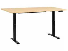 Elektra reguliuojamas stalas DESTINES juodas / šviesiai rudas 160 cm 72 cm