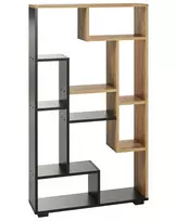 Knygų lentyna ALMA 122 cm ruda / juoda