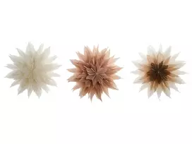 3 LED kabančių dekoracijų rinkinys FORSAN Žvaigždė 41 cm Spalvingas
