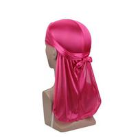 Silk Pirate Hat: Hip Hop Long-Tail Elastic Head Wrap for Men Box: 50x35cm, 700 pcs purpurinė