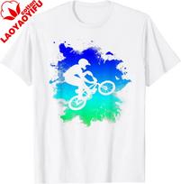 BMX Bike TShirt for Riders Cool Casual Clothes Tops Graphic T Shirts Cotton Unisexs Clothes Camisas Streetwear Ropa Hombre XL blue