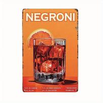 DORA Tin Sign Chic Negroni Wine Metal Wall Art  Retro Iron Sign for HomeOffice Decor Perfect Bar Kitchen and Living Room Hous 20x30cm（7.8x11.8inch）