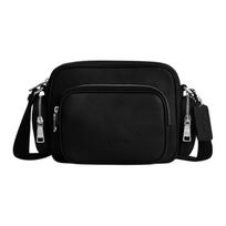 Coach Fletcher 20 Logotipo įspaustas odinis rankinė per petį Vyriškos rankinės Juoda CEA45-SVBK Basic Set (Bag+Dust Bag)