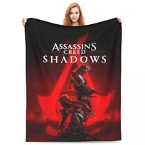 A-Assassins Creed Knitted Blanket Velvet Action Adventure Soft Throw Blanket for Bedroom Sofa Bedspread Size: 75*100cm, Weight: 230 GSM