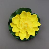 2 Pack Artificial Flowers 10cm Plastic Fake Lilies for Vase, Pond, Indoor Outdoor Decor One Size geltona