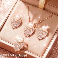 Women's Luxury Jewelry Set rožinio aukso spalvos