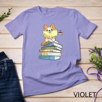 Welsh Corgi Books Coffee - Coffee Dog & Reading Lover Gift Unisex T-shirt 8 S
