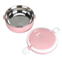 One Layer/Two Layers Insulated Lunch Box Stainless Steel Portion Control Container  Outdoor Travel Pink One Layer