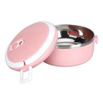 One Layer/Two Layers Insulated Lunch Box Stainless Steel Metal Food Container  For Adults Pink One Layer