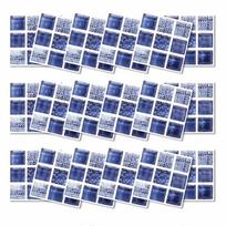 18pcs 3.93in peel and stick decorative tile lightweight wall decor tile  furniture renovation sheet Denim Texture Square